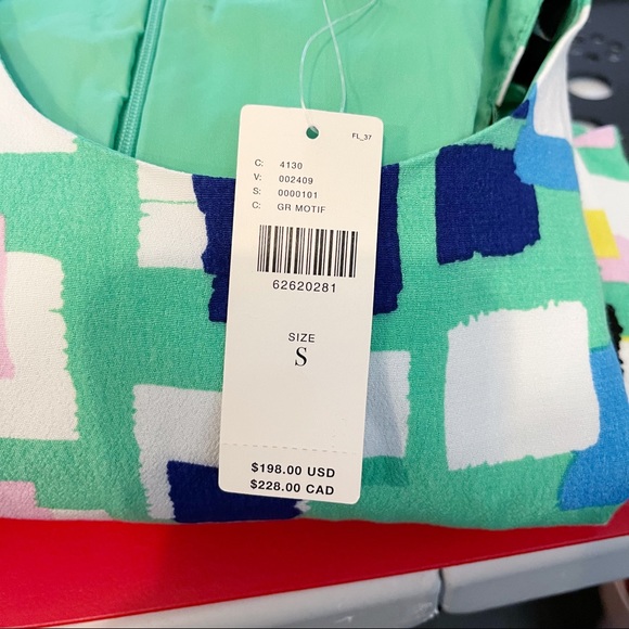 Anthropologie Corey Lynn Calter Green Abstract Midi Dress Size S NWT - Picture 10 of 10